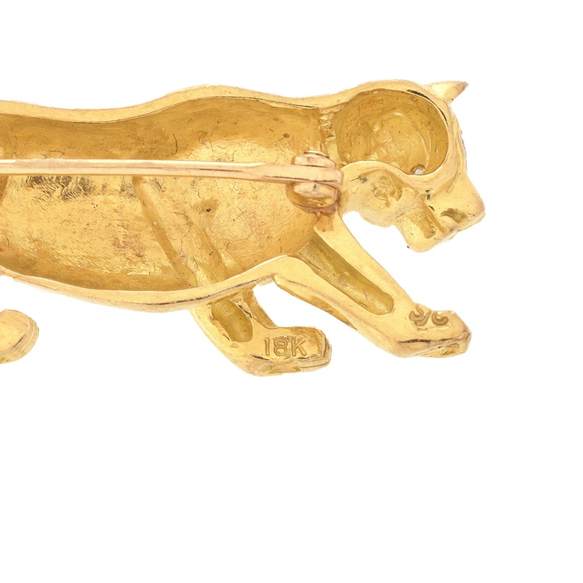 Vintage 18K Panther Brooch