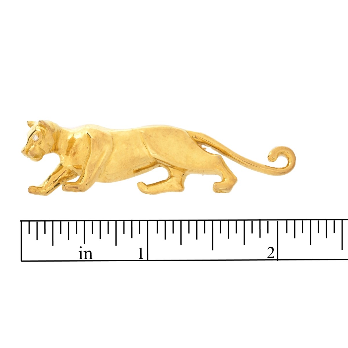 Vintage 18K Panther Brooch