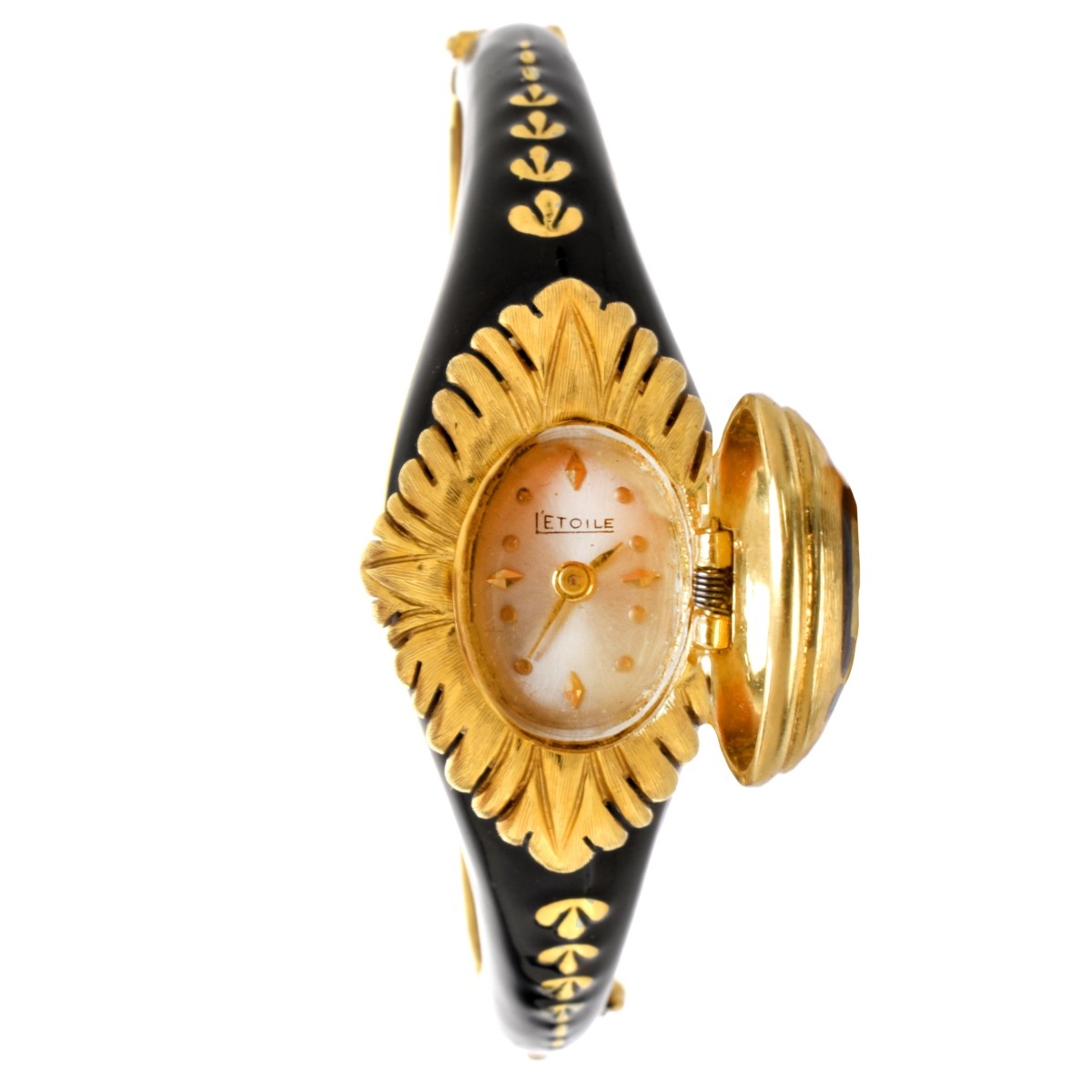 L'Etoile 14K and Enamel Watch