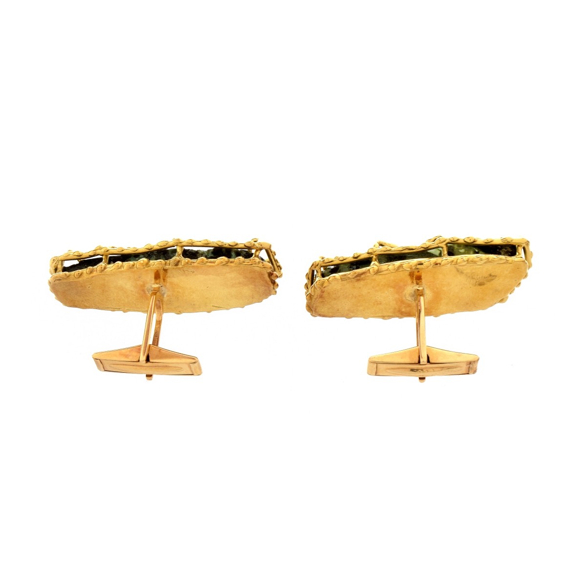 Agate and 14K Cufflinks