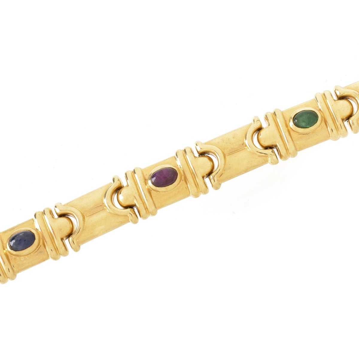 Italian 14K and Gemstone Bracelet