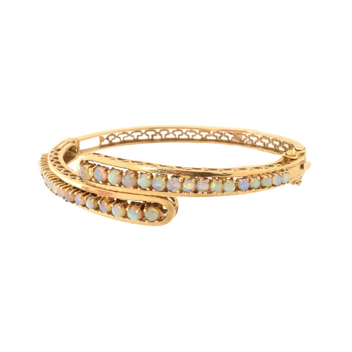 Opal and 14K Bangle