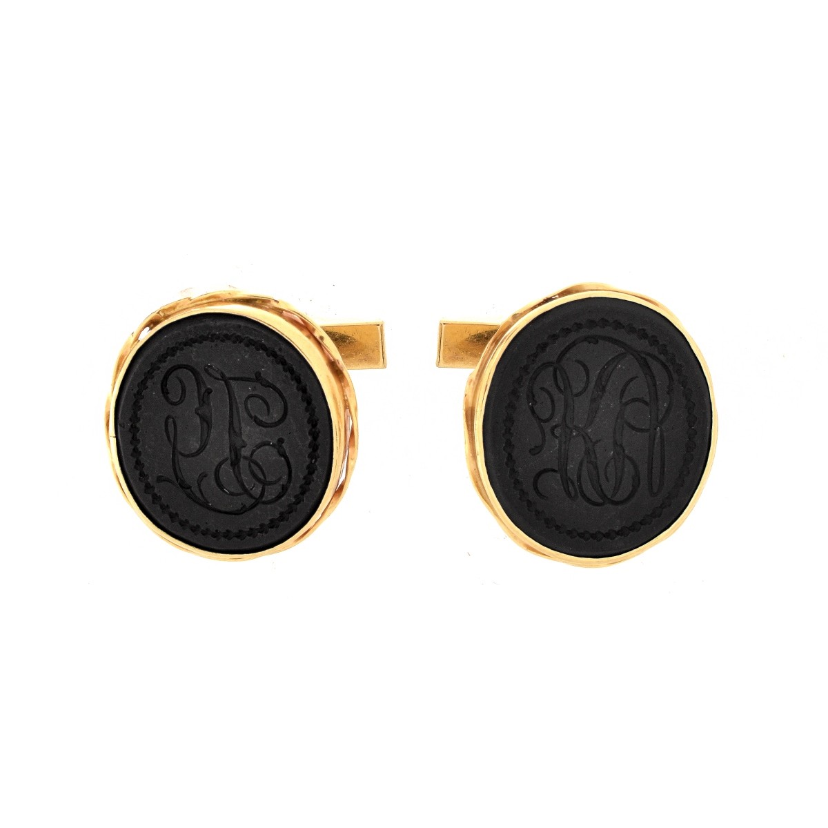 14K Intaglio Cufflinks