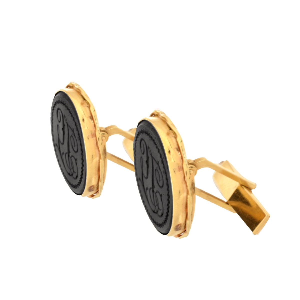 14K Intaglio Cufflinks