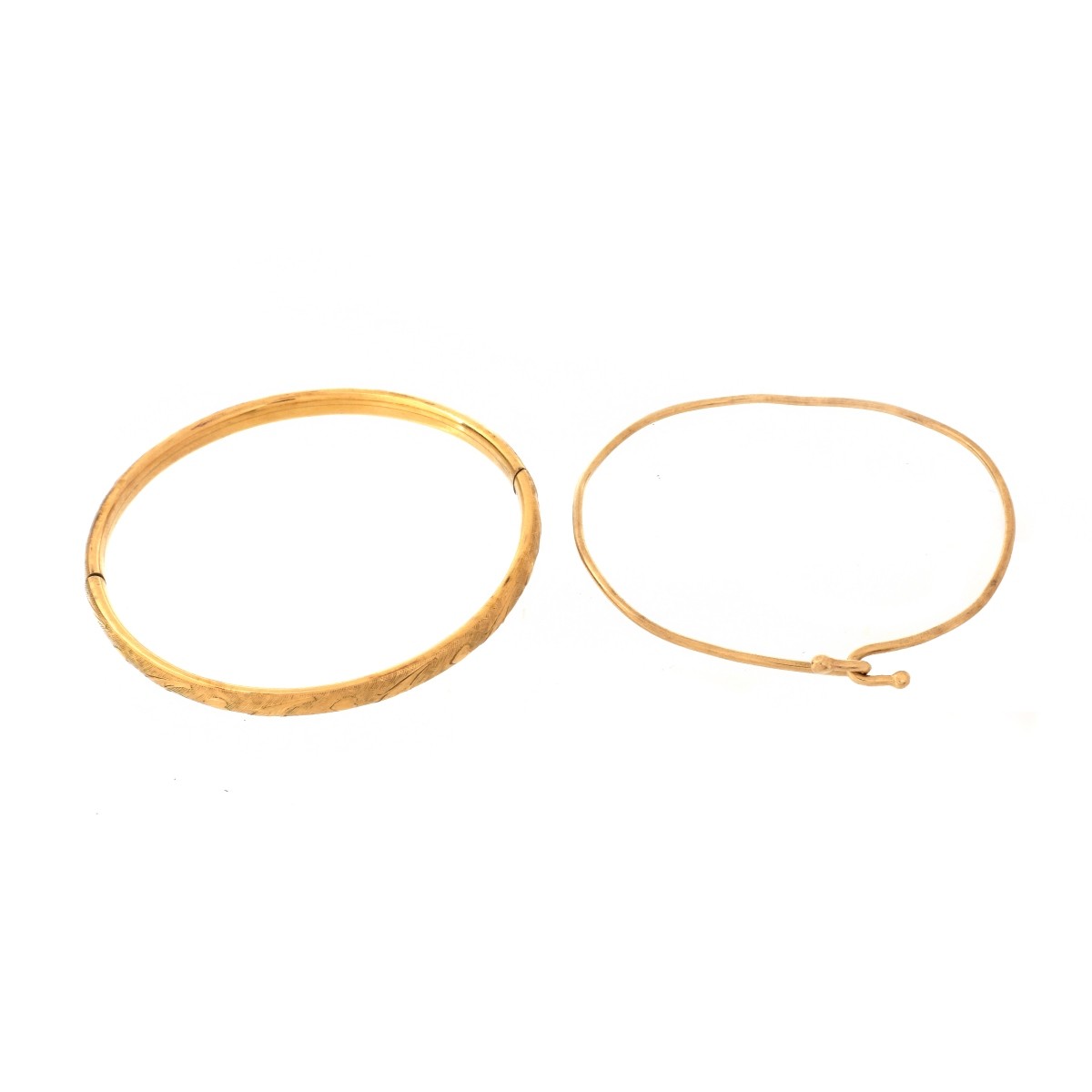 14K Bangle Bracelet W/ GF Bracelet