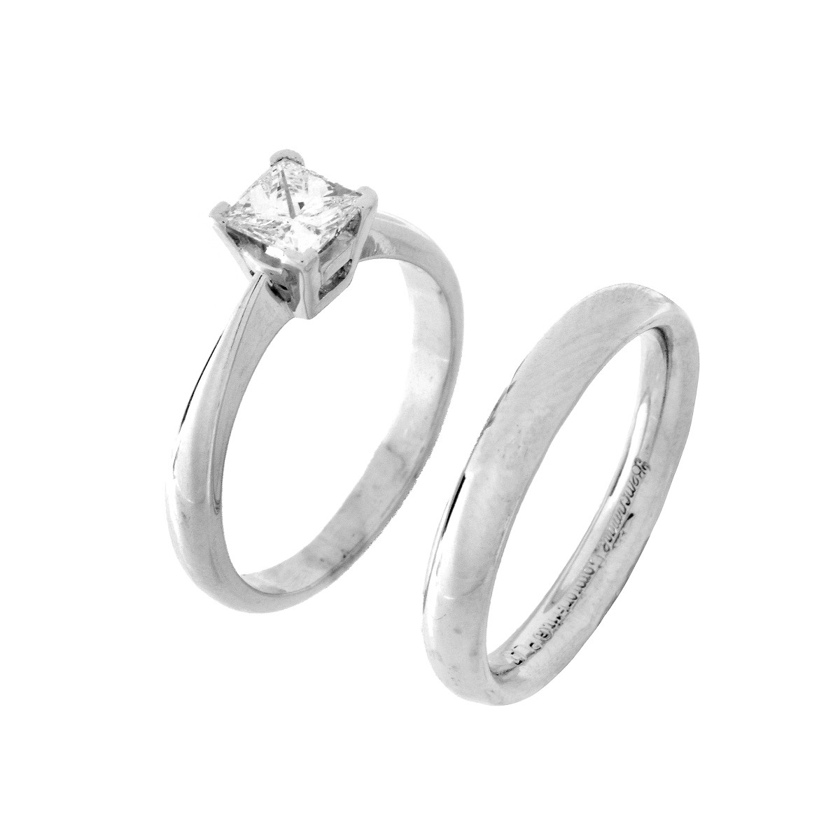 EGL Diamond and Platinum Wedding Set