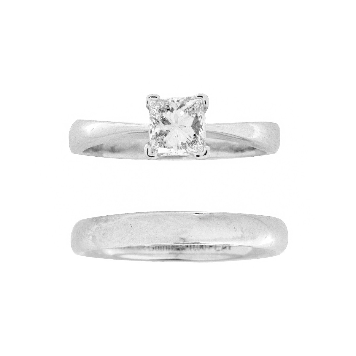 EGL Diamond and Platinum Wedding Set