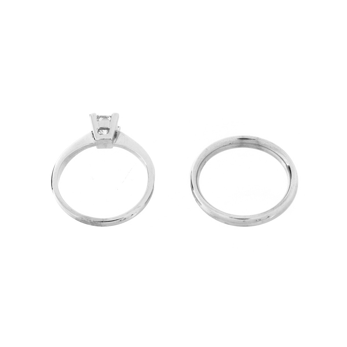 EGL Diamond and Platinum Wedding Set