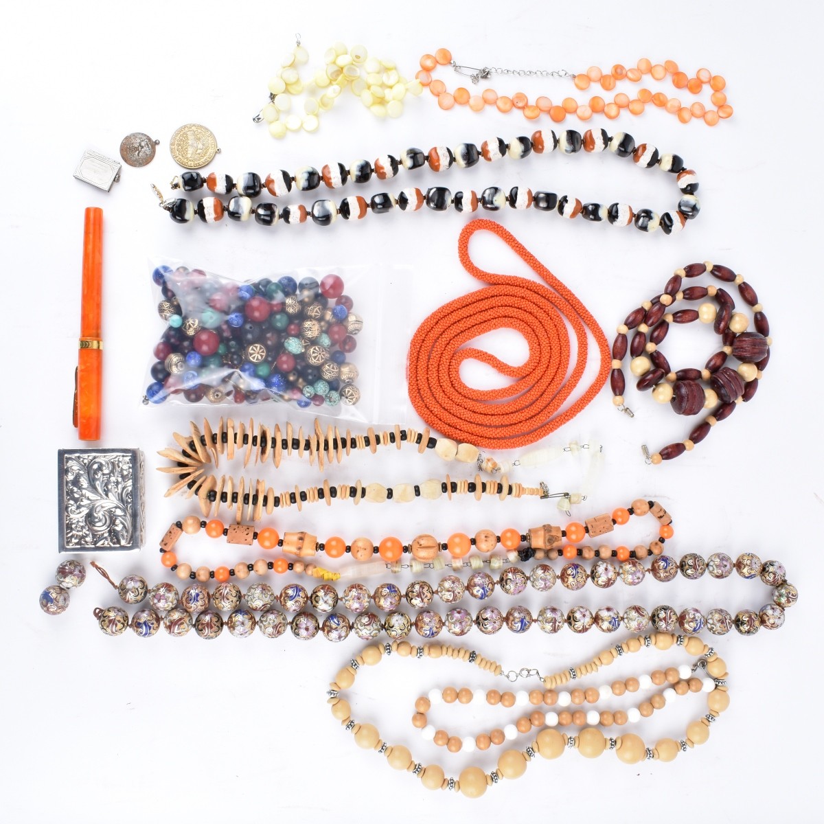 Collection of Vintage Costume Jewelry & Trinkets