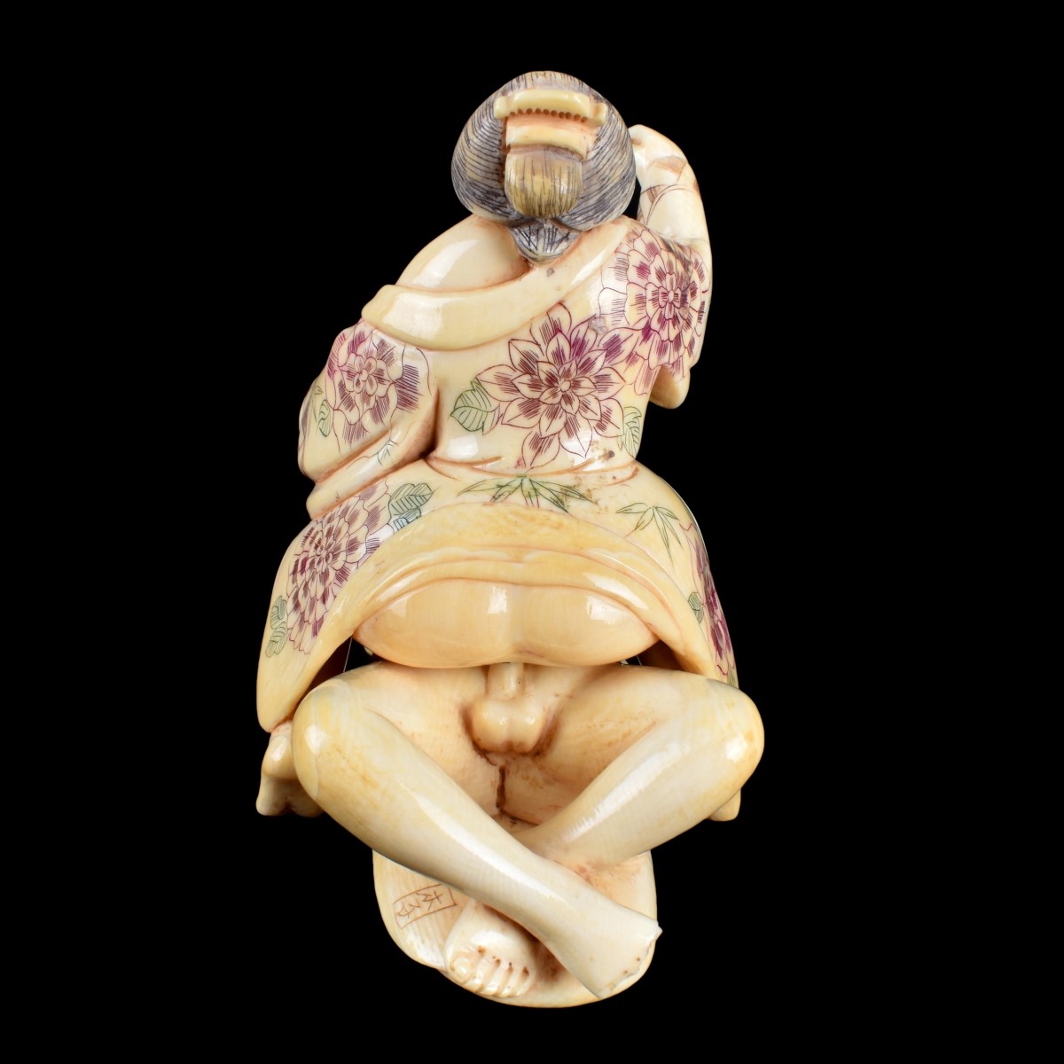 Mid 20C Erotic Two part Carved Ivory Figurine