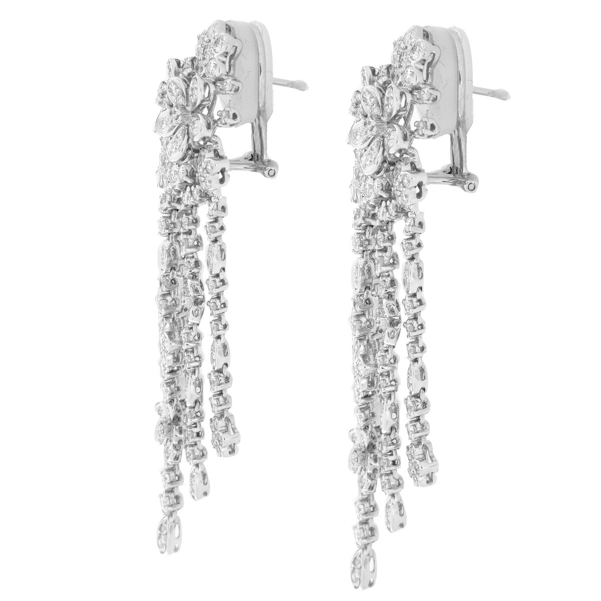 Diamond and 18K Chandelier Earrings