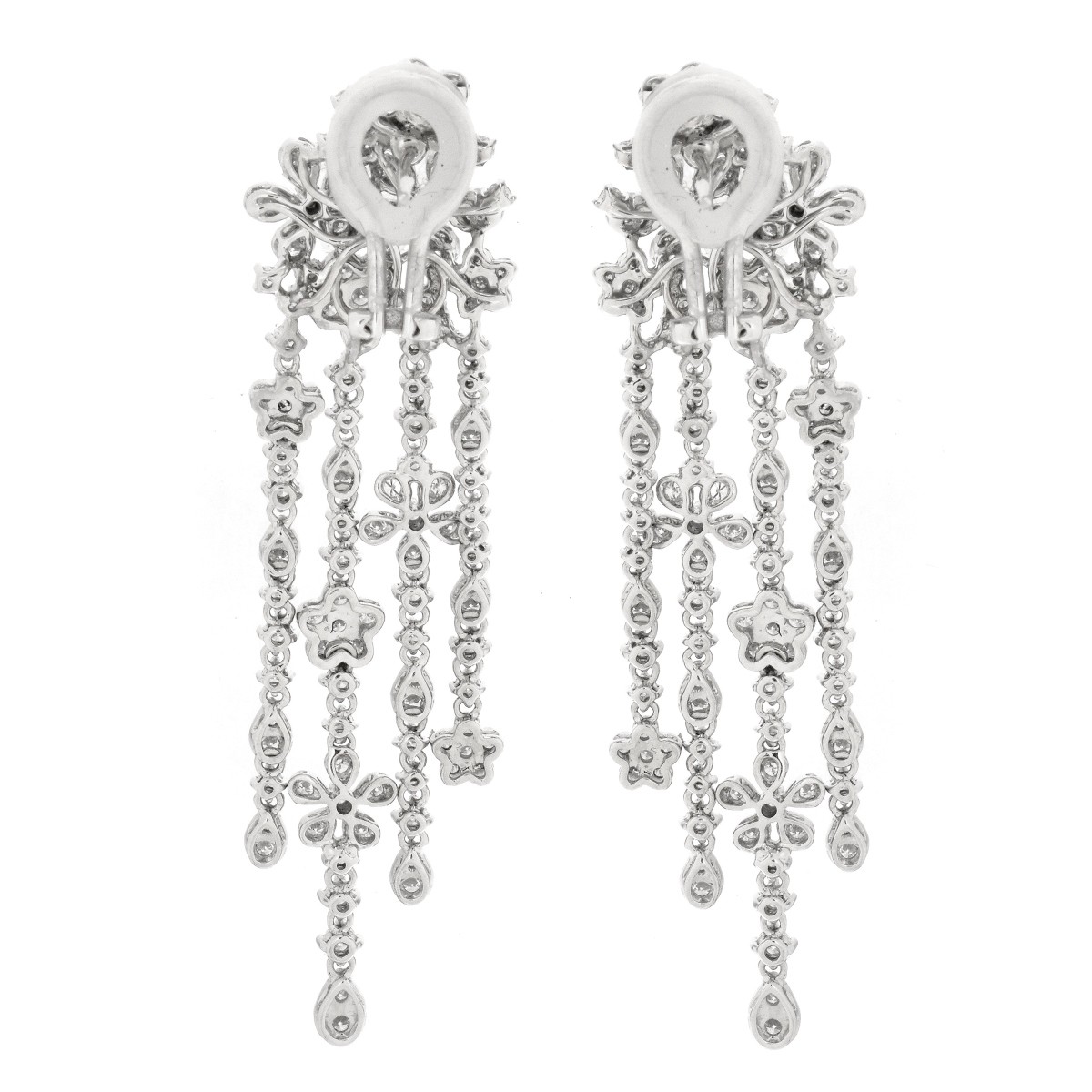 Diamond and 18K Chandelier Earrings