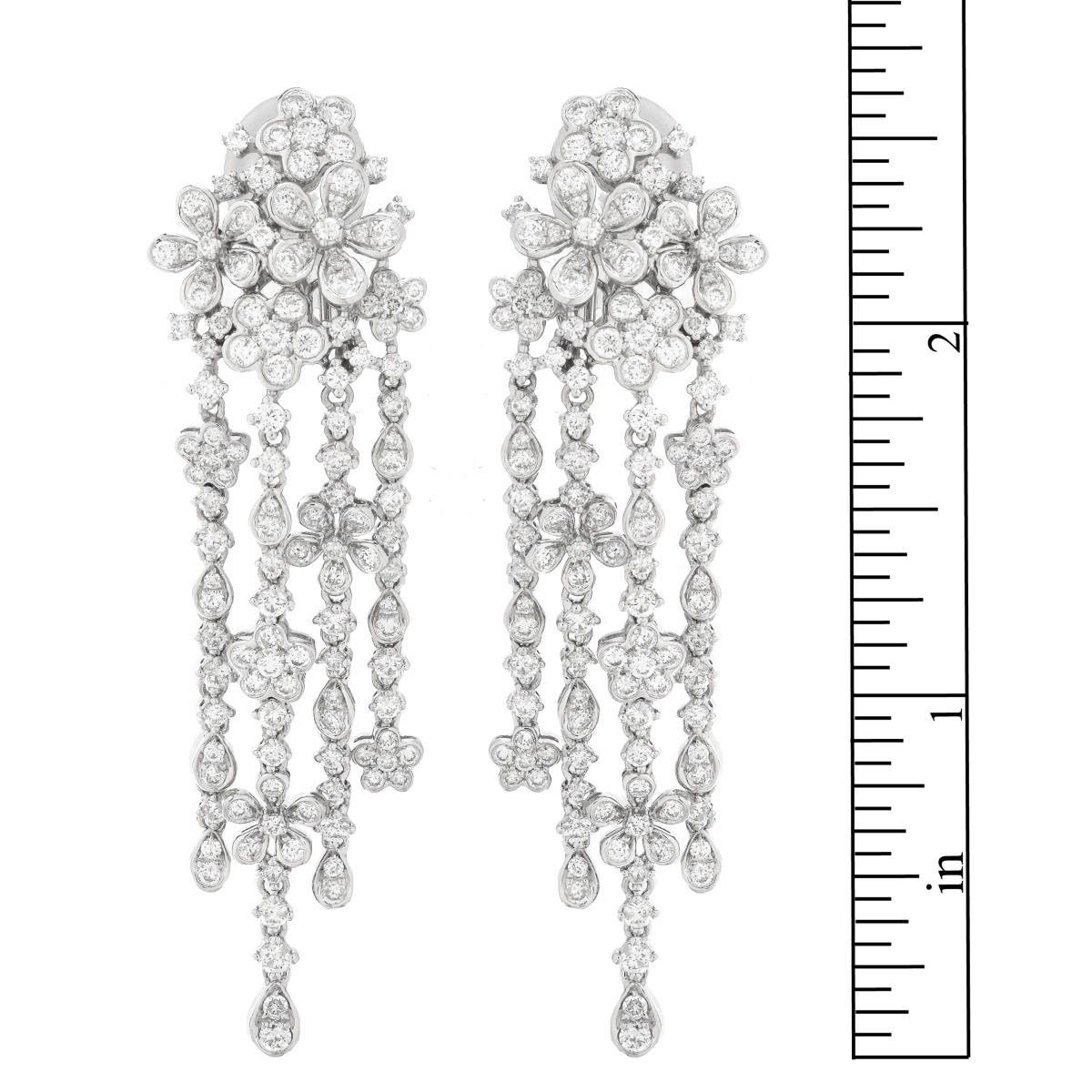 Diamond and 18K Chandelier Earrings