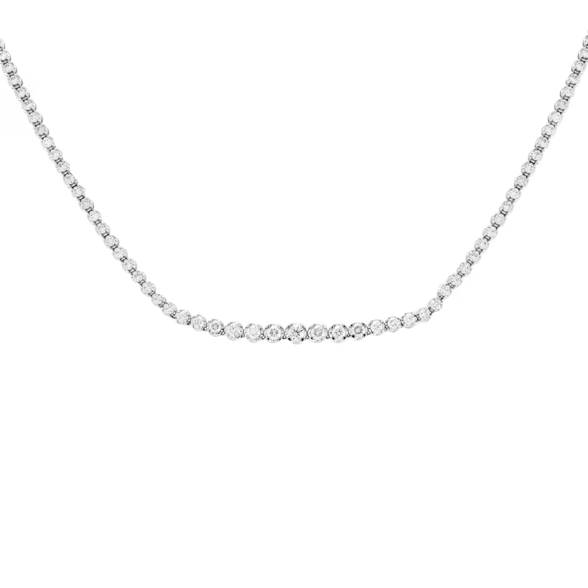 Diamond and 18K Riviera Necklace