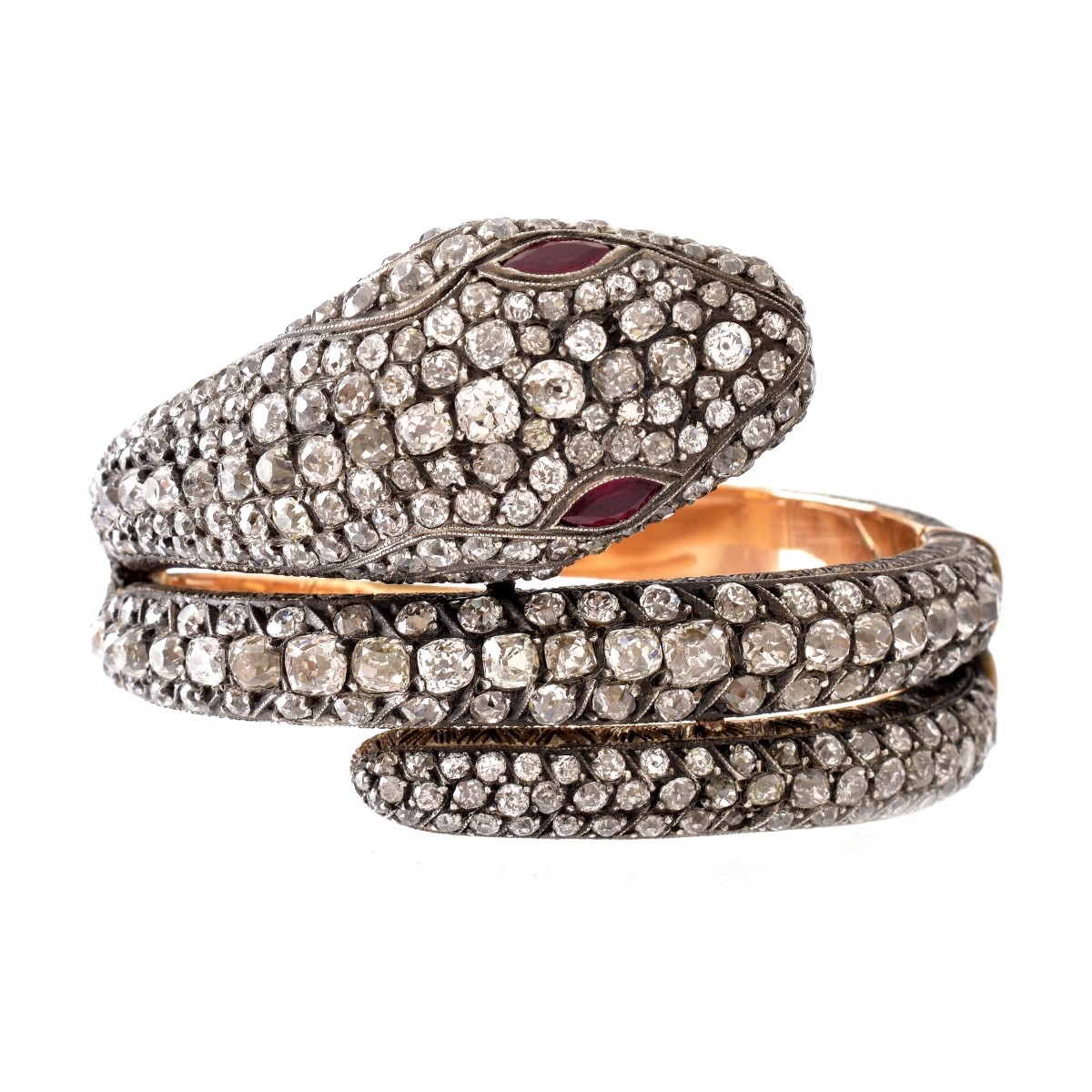 44.50ct Diamond Snake Bangle