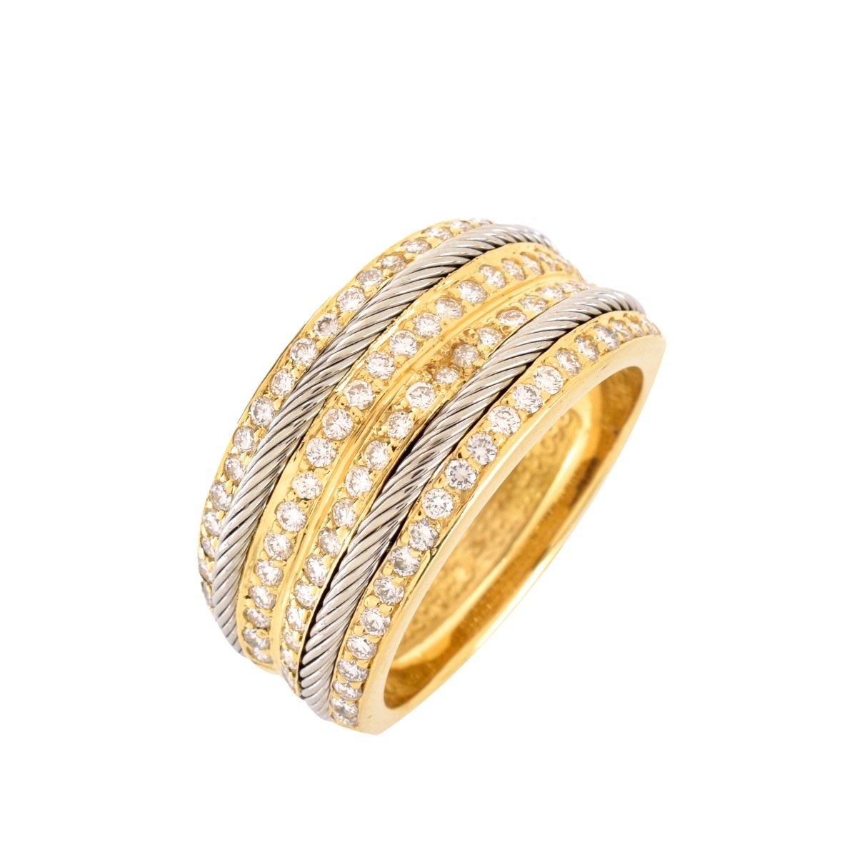 Philippe Charriol Diamond and 18K Men's Ring