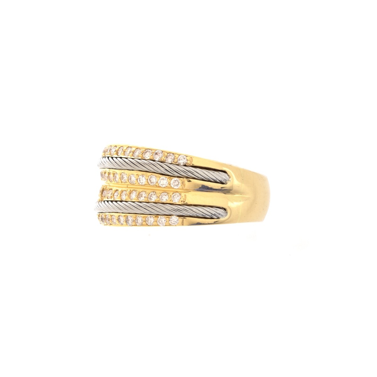 Philippe Charriol Diamond and 18K Men's Ring