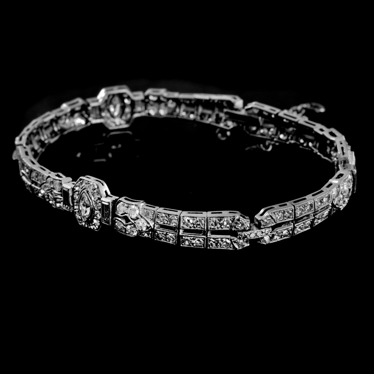 Art Deco Diamond and Platinum Bracelet