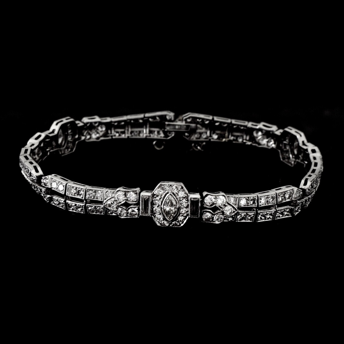 Art Deco Diamond and Platinum Bracelet