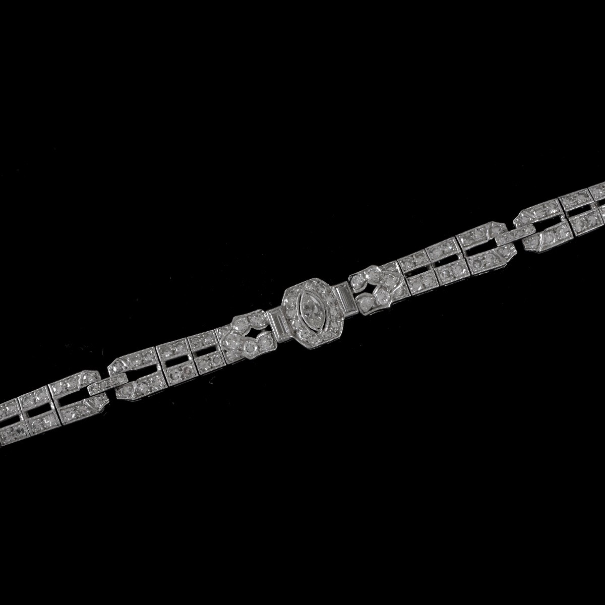 Art Deco Diamond and Platinum Bracelet