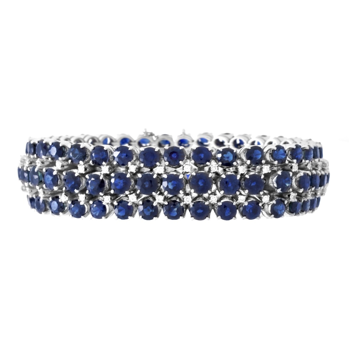 Sapphire, Diamond and Palladium Bracelet