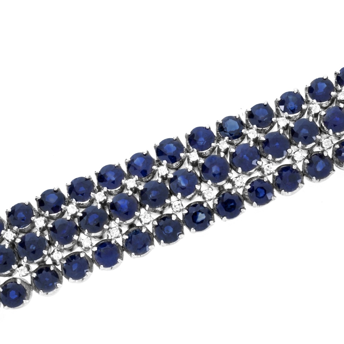 Sapphire, Diamond and Palladium Bracelet