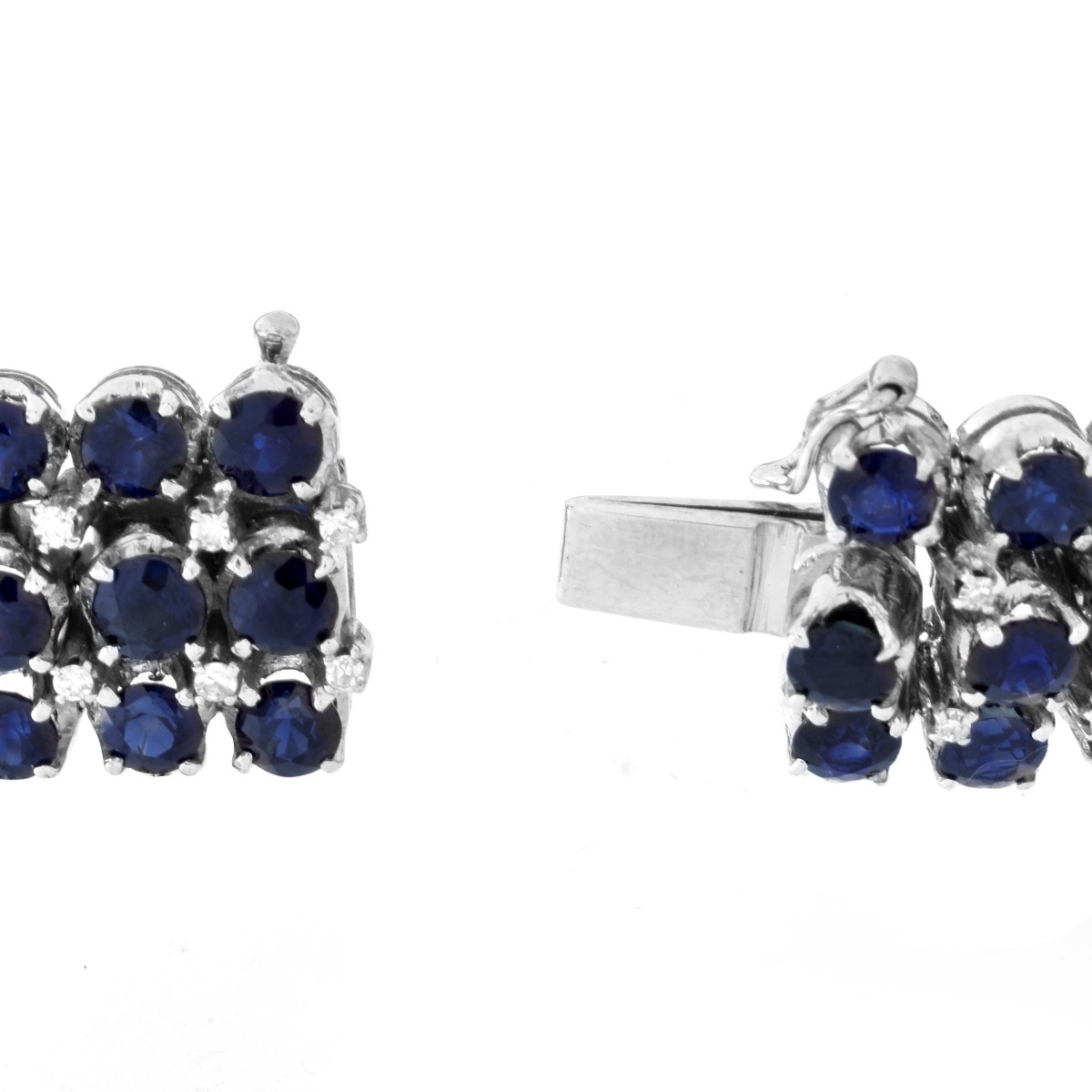 Sapphire, Diamond and Palladium Bracelet