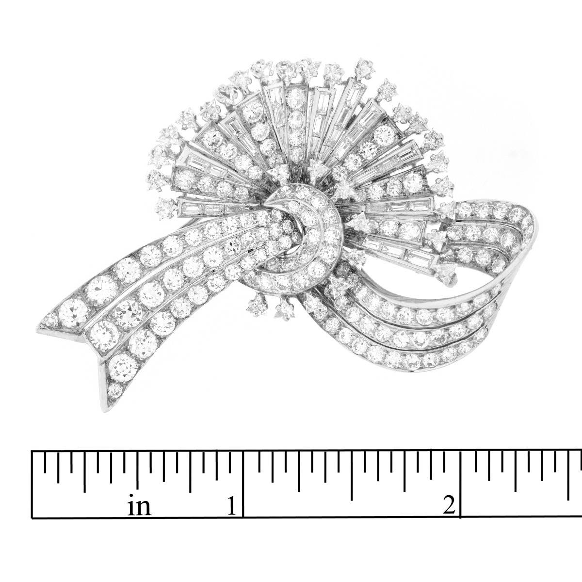 1950s Diamond and Platinum Brooch