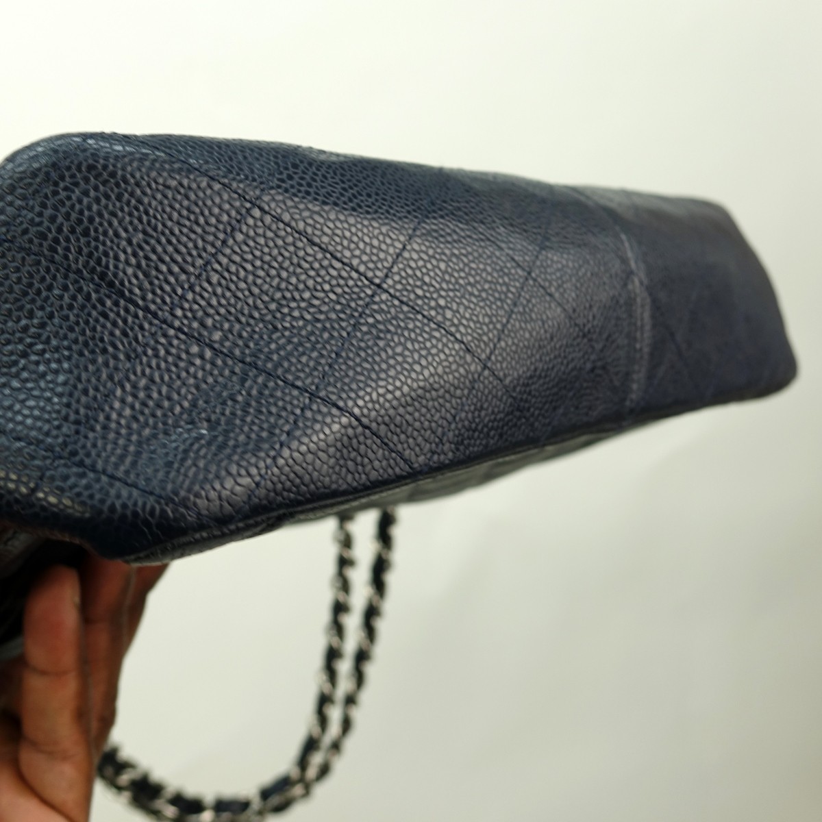 Chanel Jumbo Navy Blue Quilted Purse