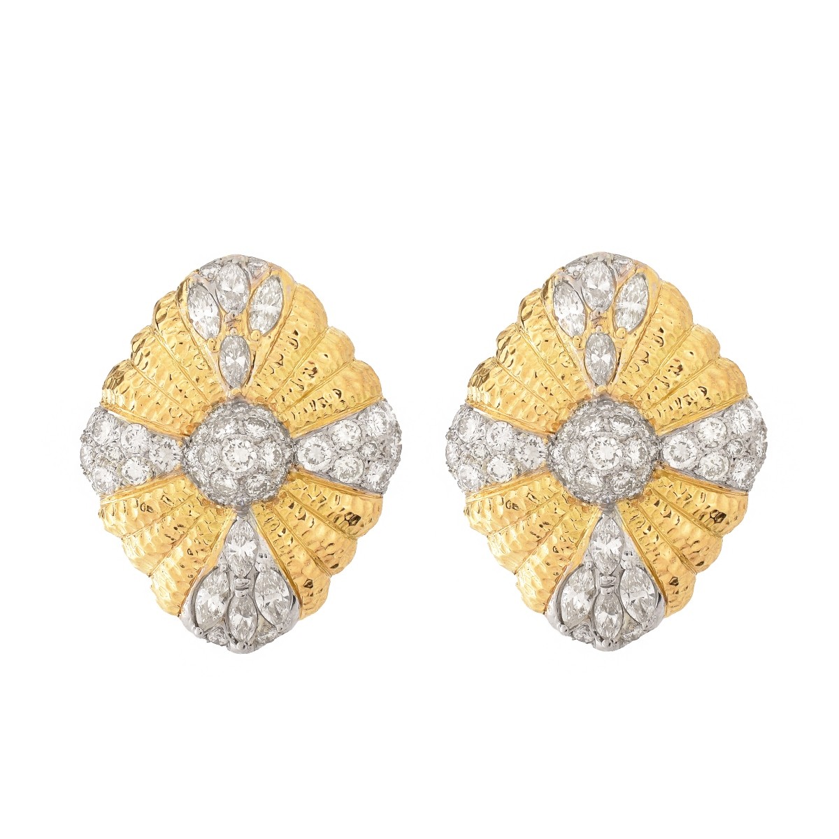Diamond and 18K Earrings