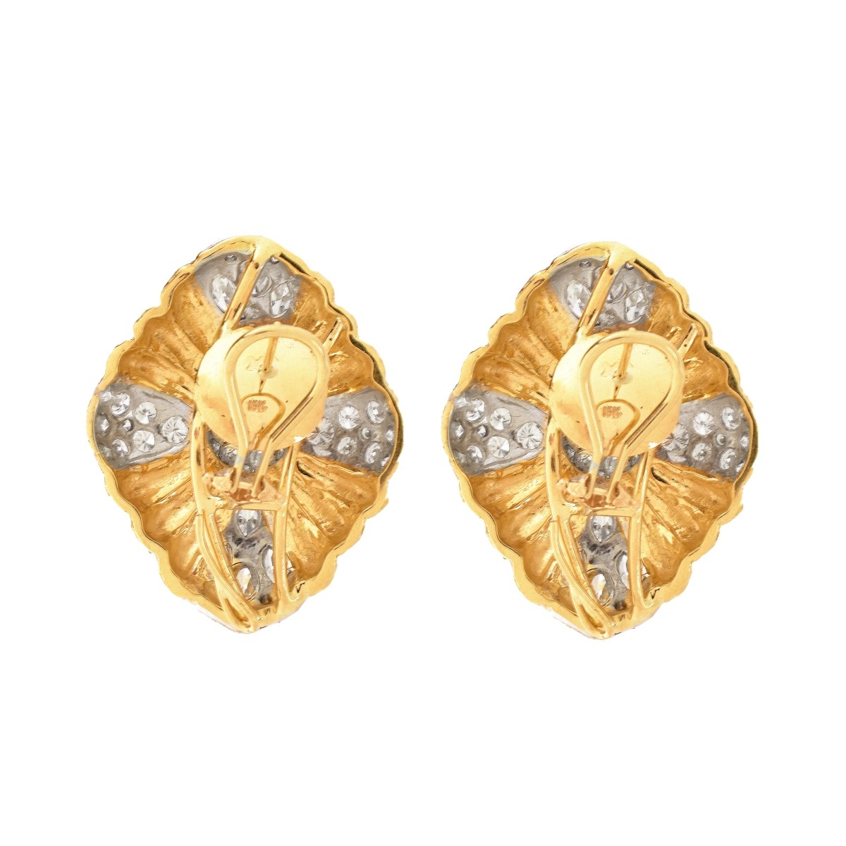 Diamond and 18K Earrings