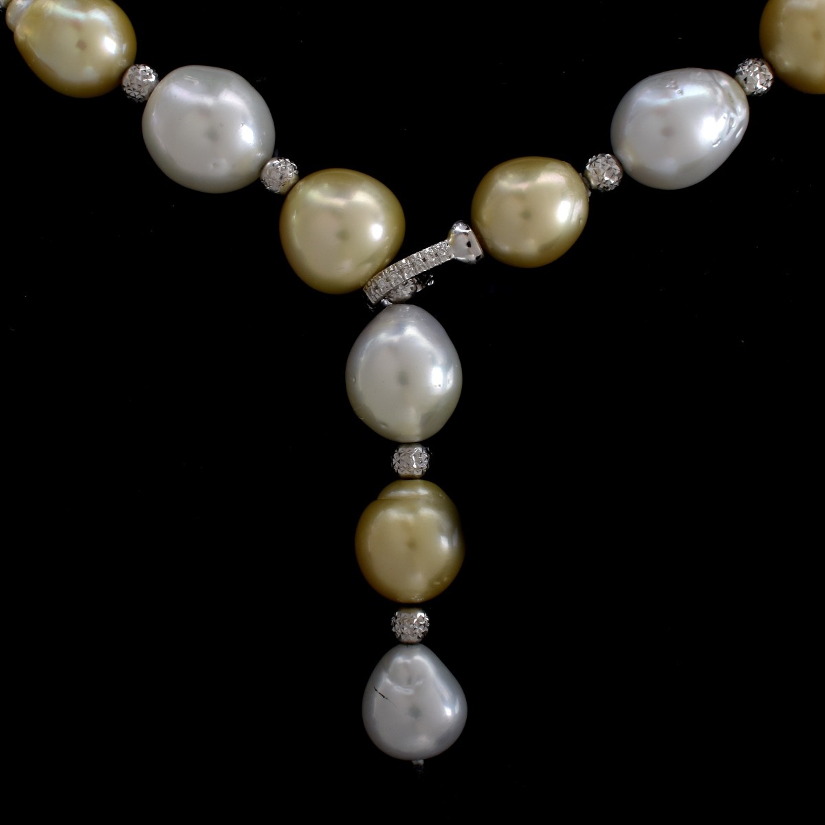 Pearl, Diamond and 18K Necklace