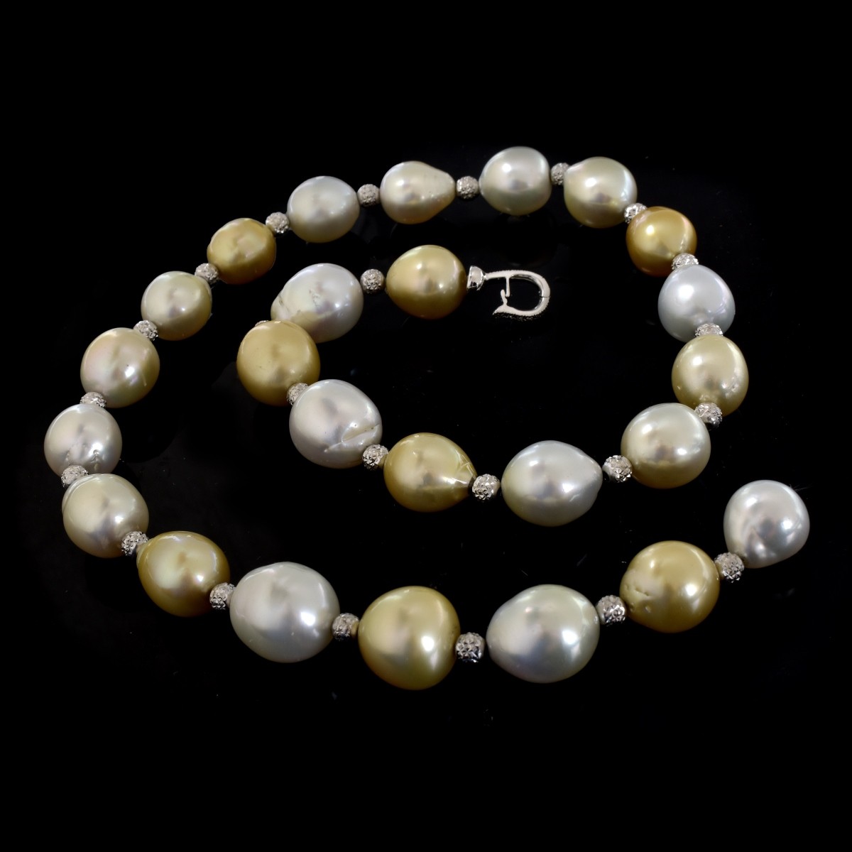 Pearl, Diamond and 18K Necklace