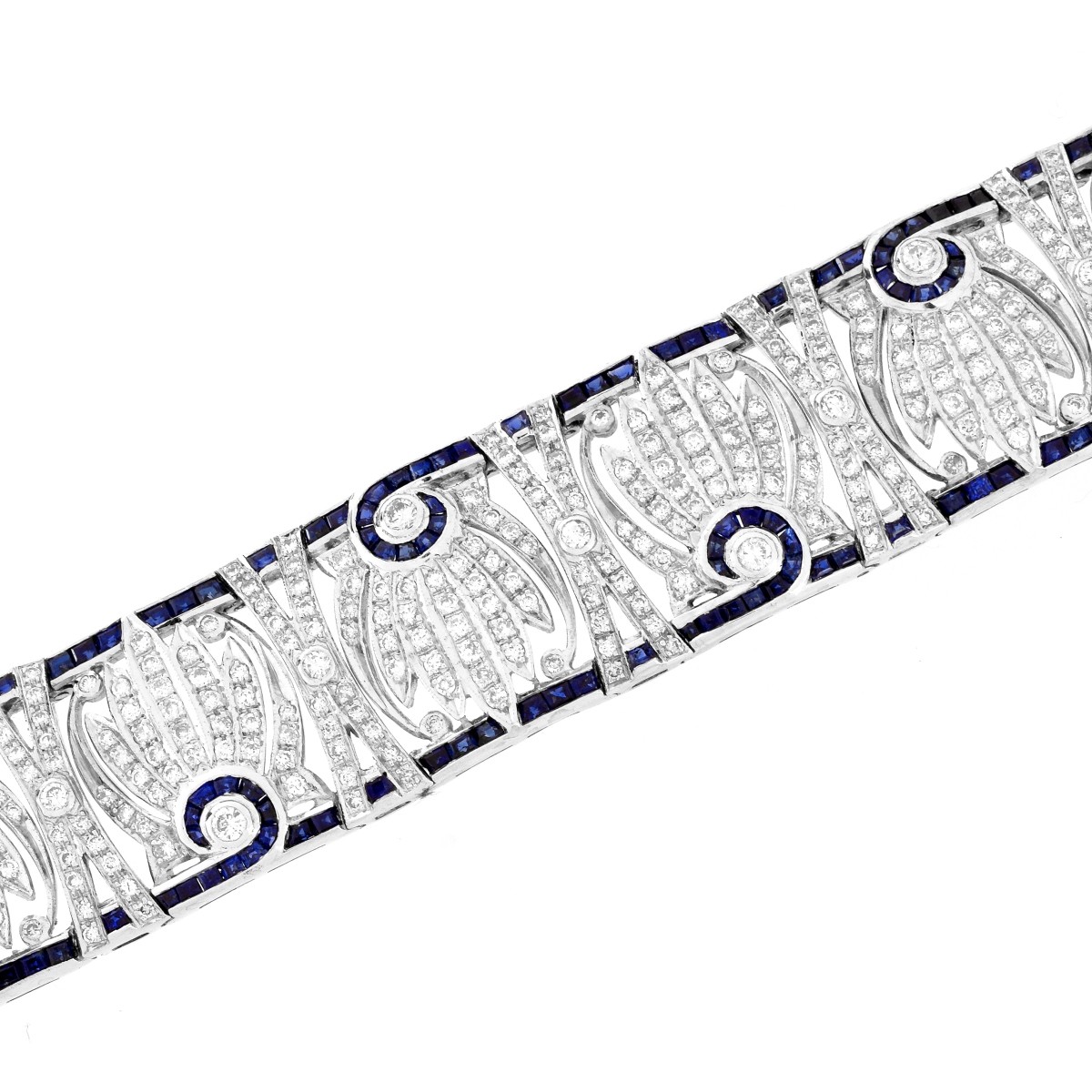 Diamond, Sapphire and 18K Bracelet