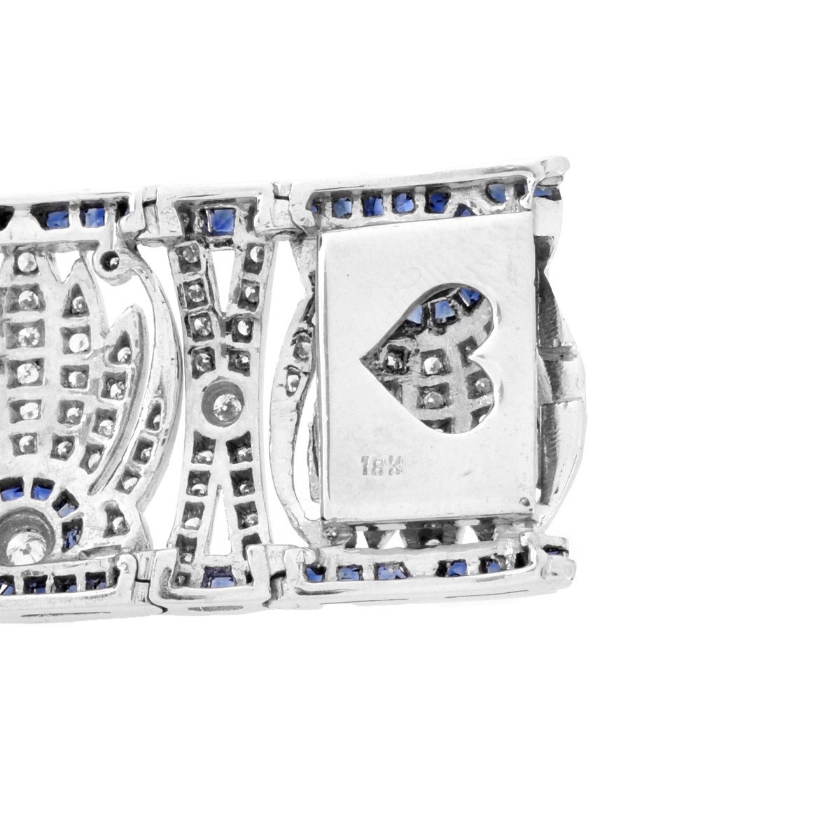 Diamond, Sapphire and 18K Bracelet