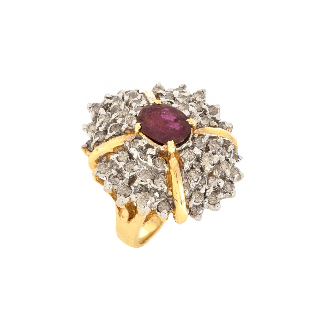 Ruby, Diamond and 14K Ring