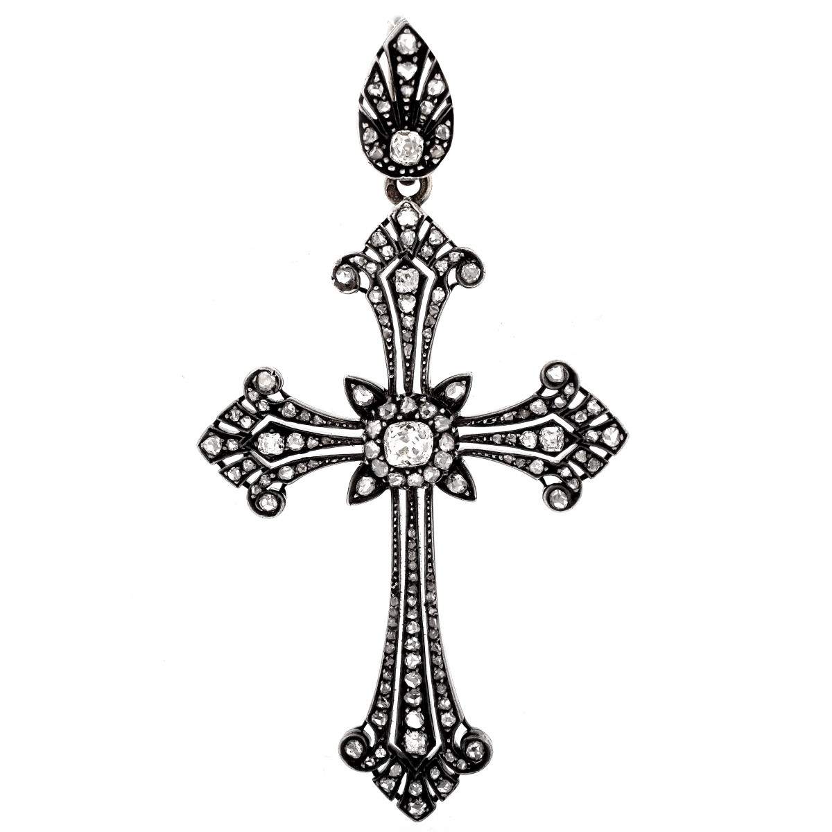 Antique Diamond Cross Pendant