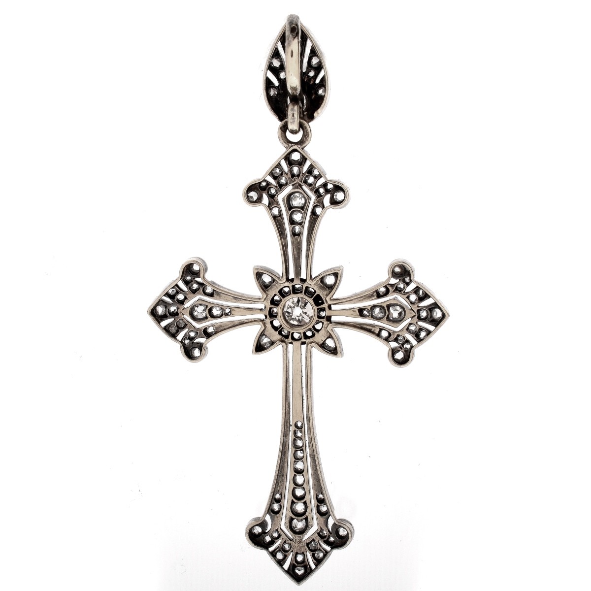 Antique Diamond Cross Pendant