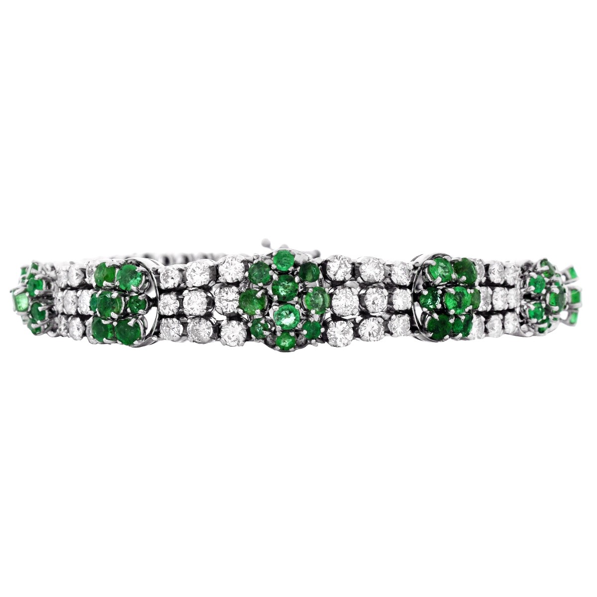 Diamond, Emerald and 18K Bracelet