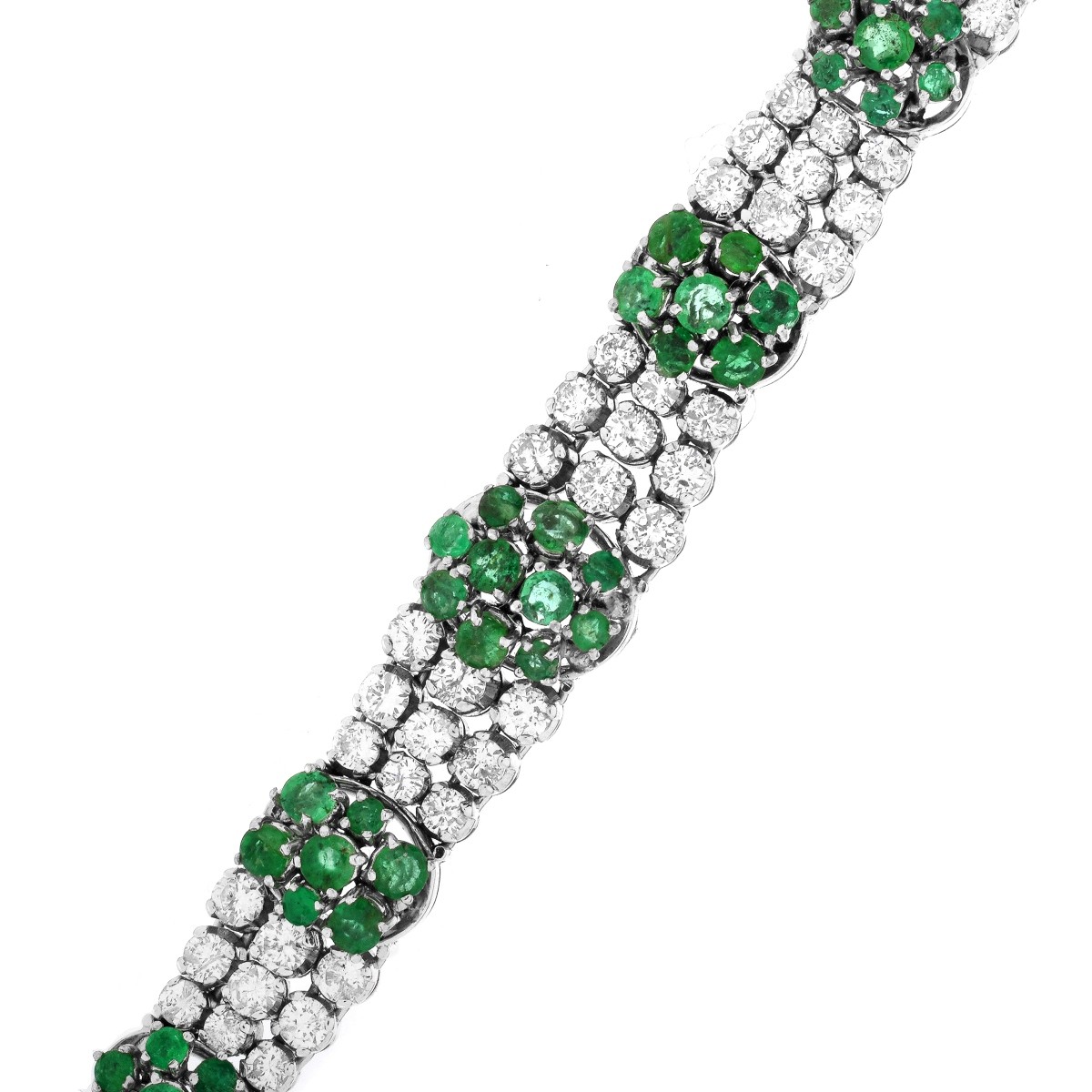 Diamond, Emerald and 18K Bracelet