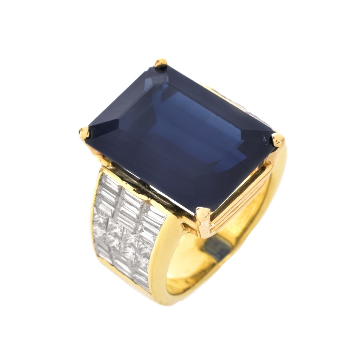 AGL Sapphire, Diamond and 14K Ring