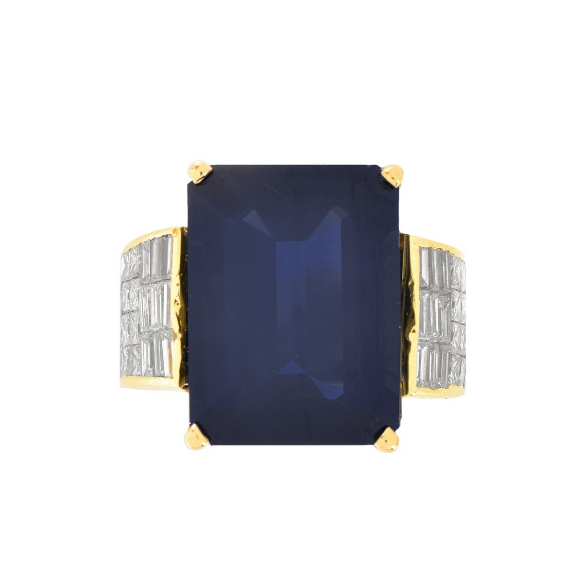 AGL Sapphire, Diamond and 14K Ring