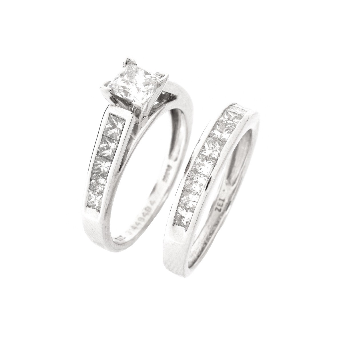 Diamond and Platinum Wedding Rings