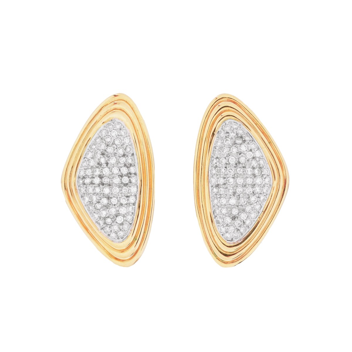 Georg Jensen Diamond and 14K Earrings