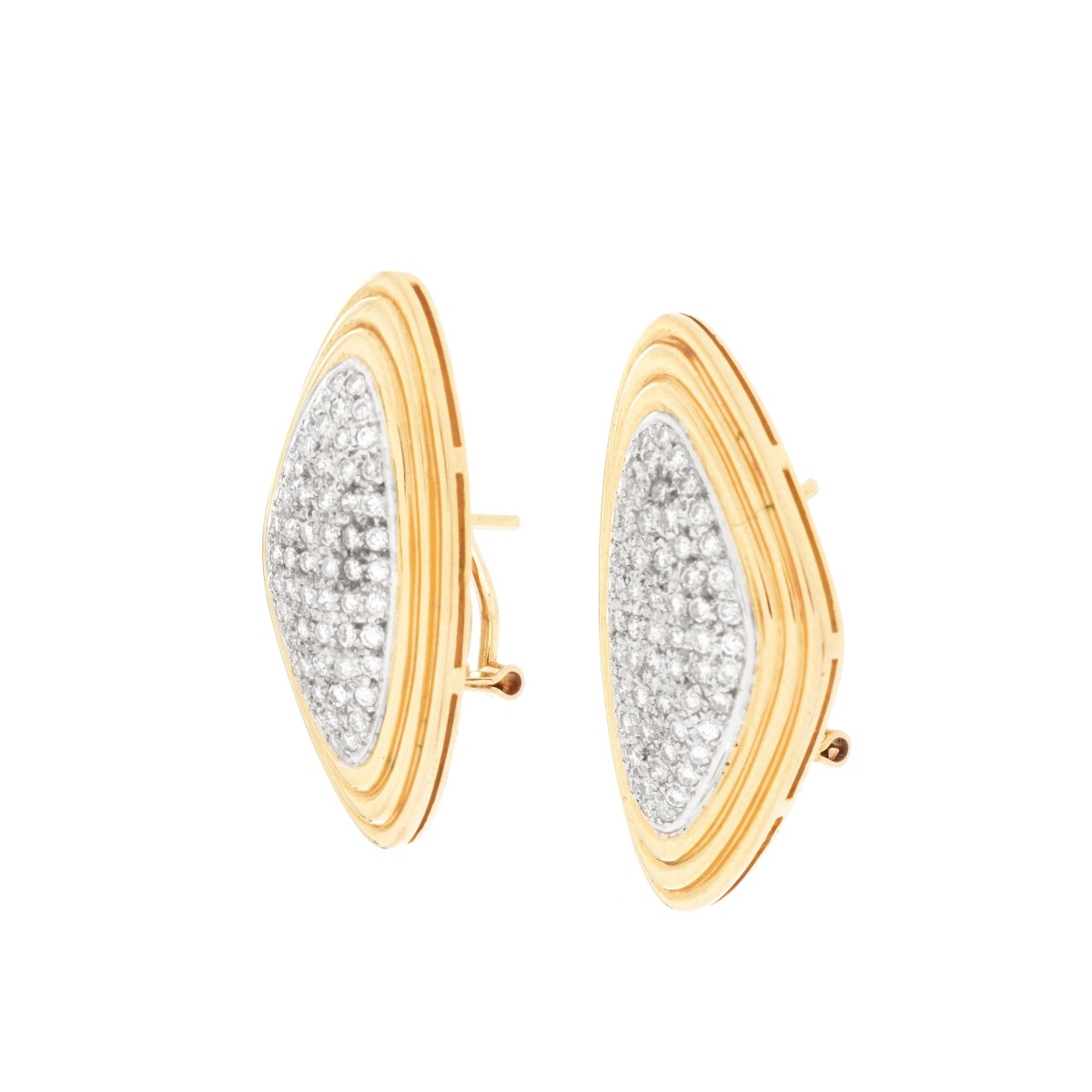 Georg Jensen Diamond and 14K Earrings