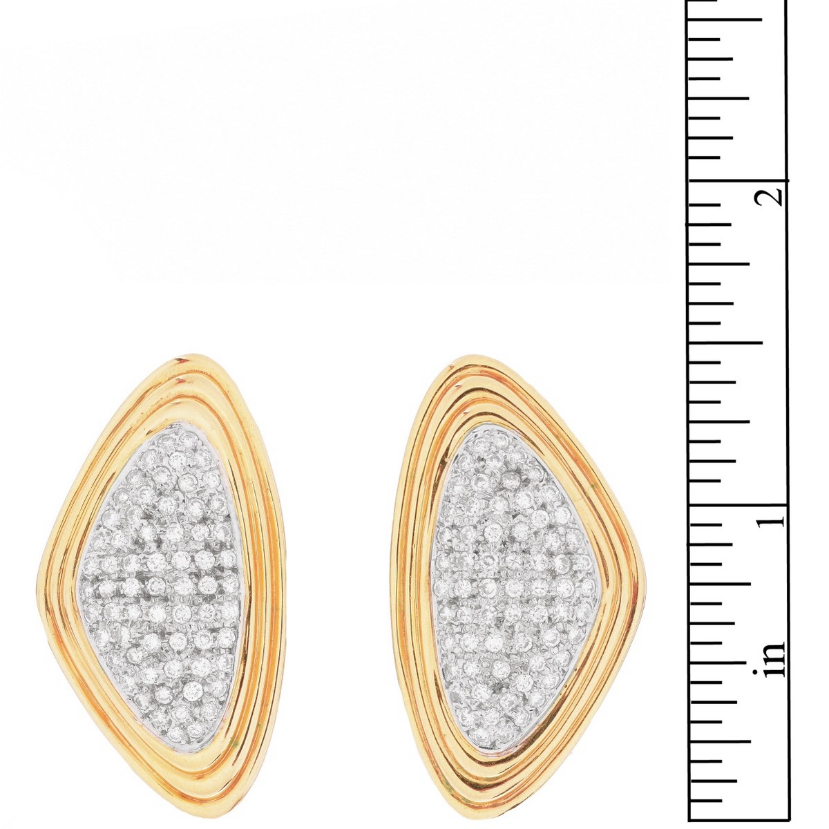 Georg Jensen Diamond and 14K Earrings