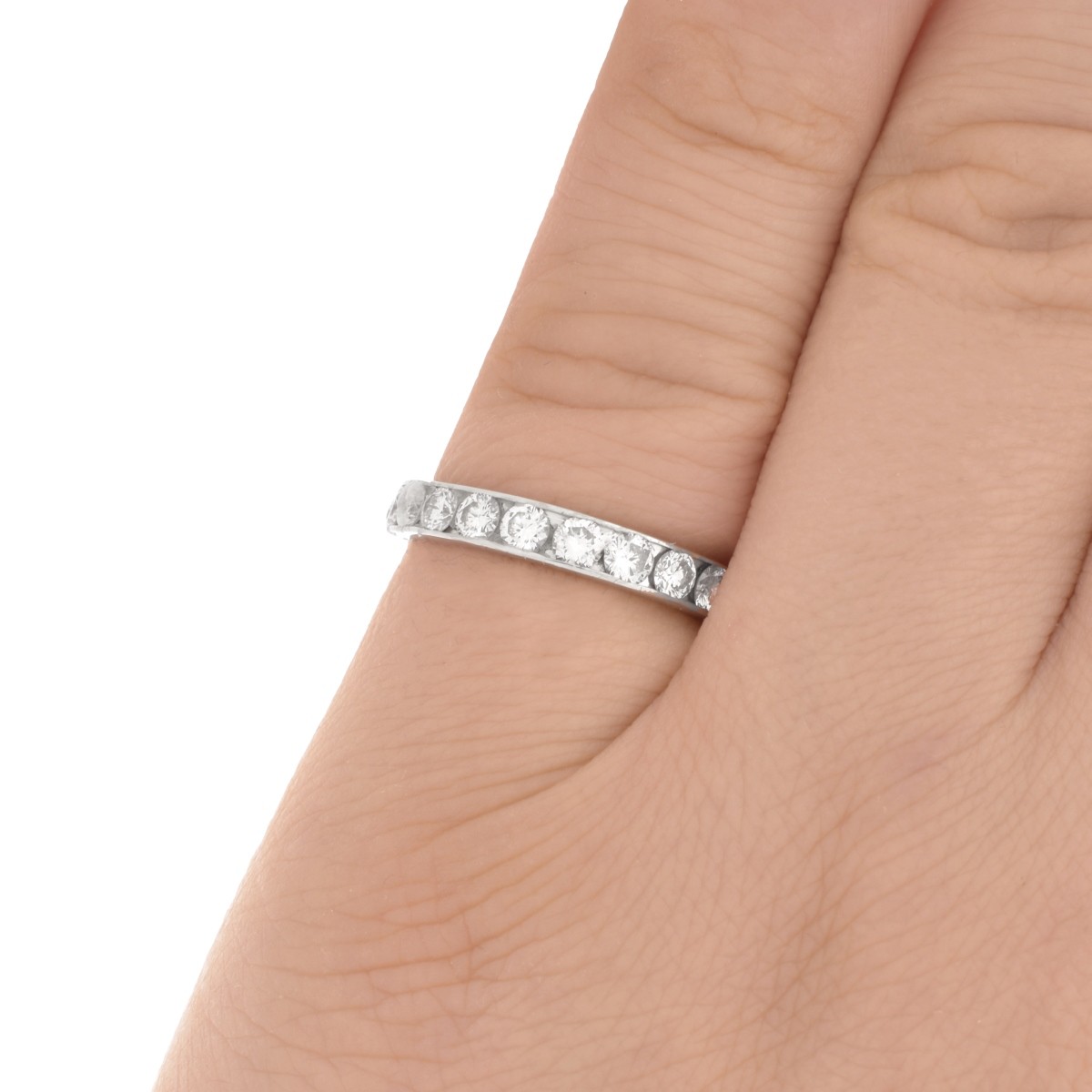 Diamond and 14K Eternity Band