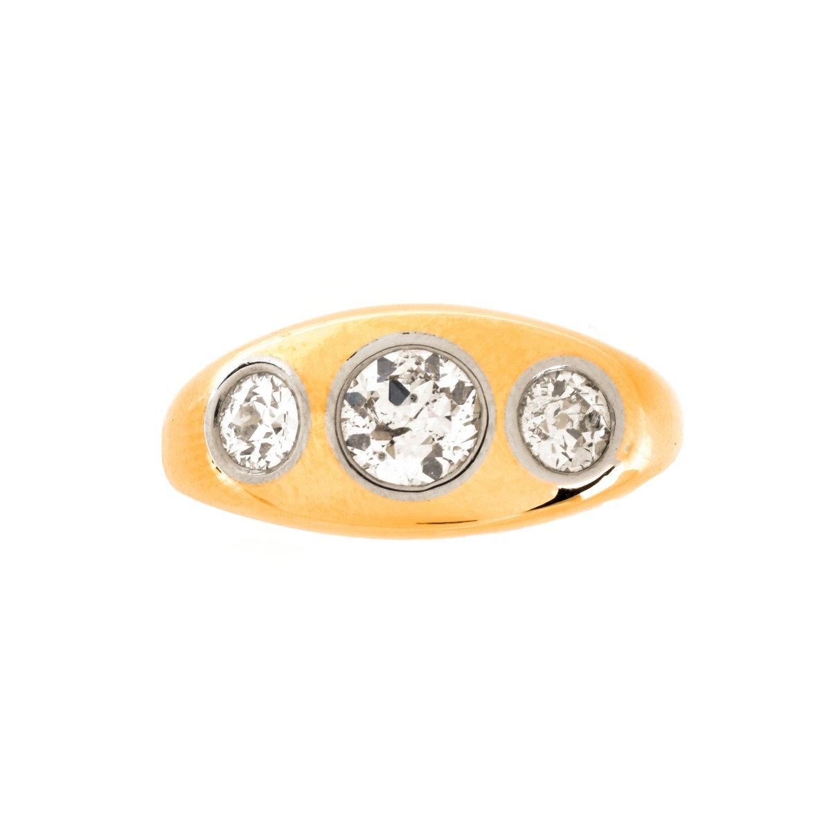 Man's Diamond and 14K Ring