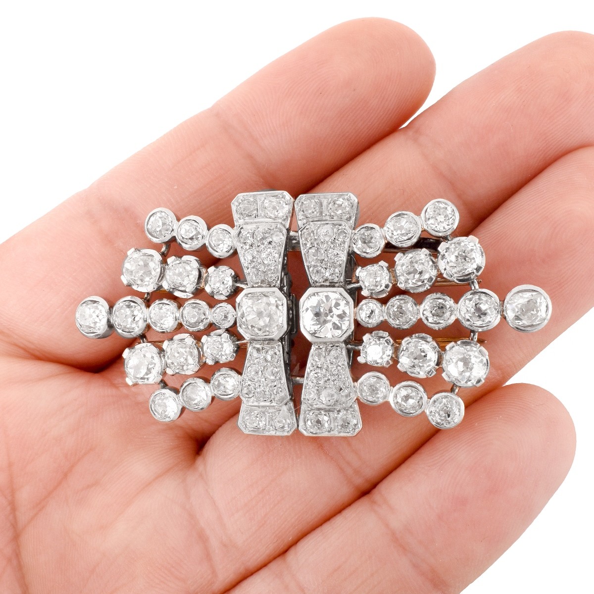 Art Deco Diamond and Platinum Brooch