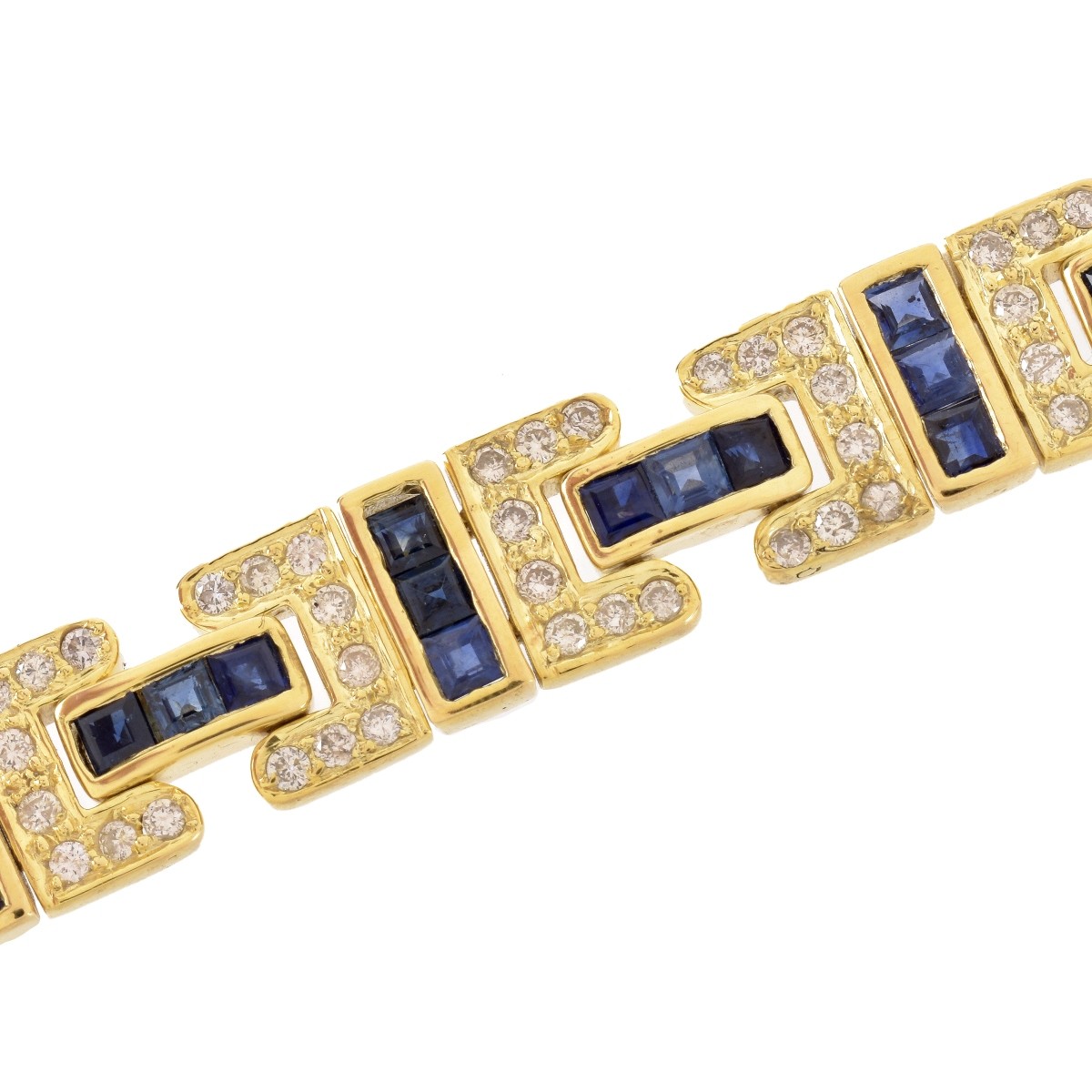 Diamond and Sapphires 18K Bracelet